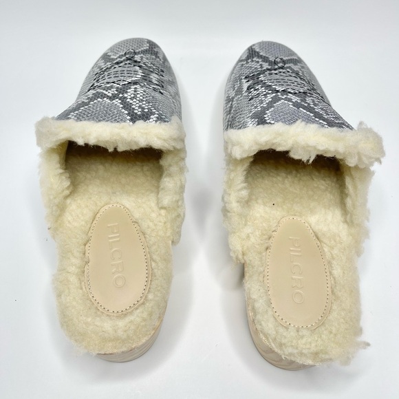 NEW Anthropologie Pilcro Grey Snakeskin Embossed  Wooden Clog US 11/EU 41 - Picture 7 of 10